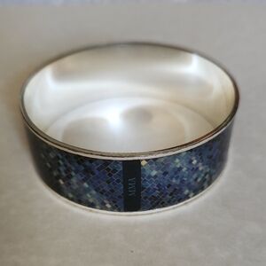 Metropolitan Museum of Art MMA Blue Mosaic Bangle Bracelet Silver Tone Collector